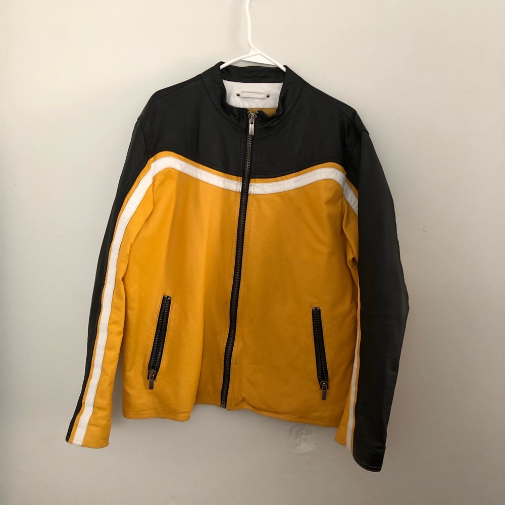 Wilson leathers Yellow Leather jacket